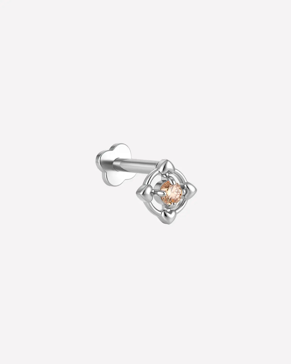 Heart Halo Flatback Stud