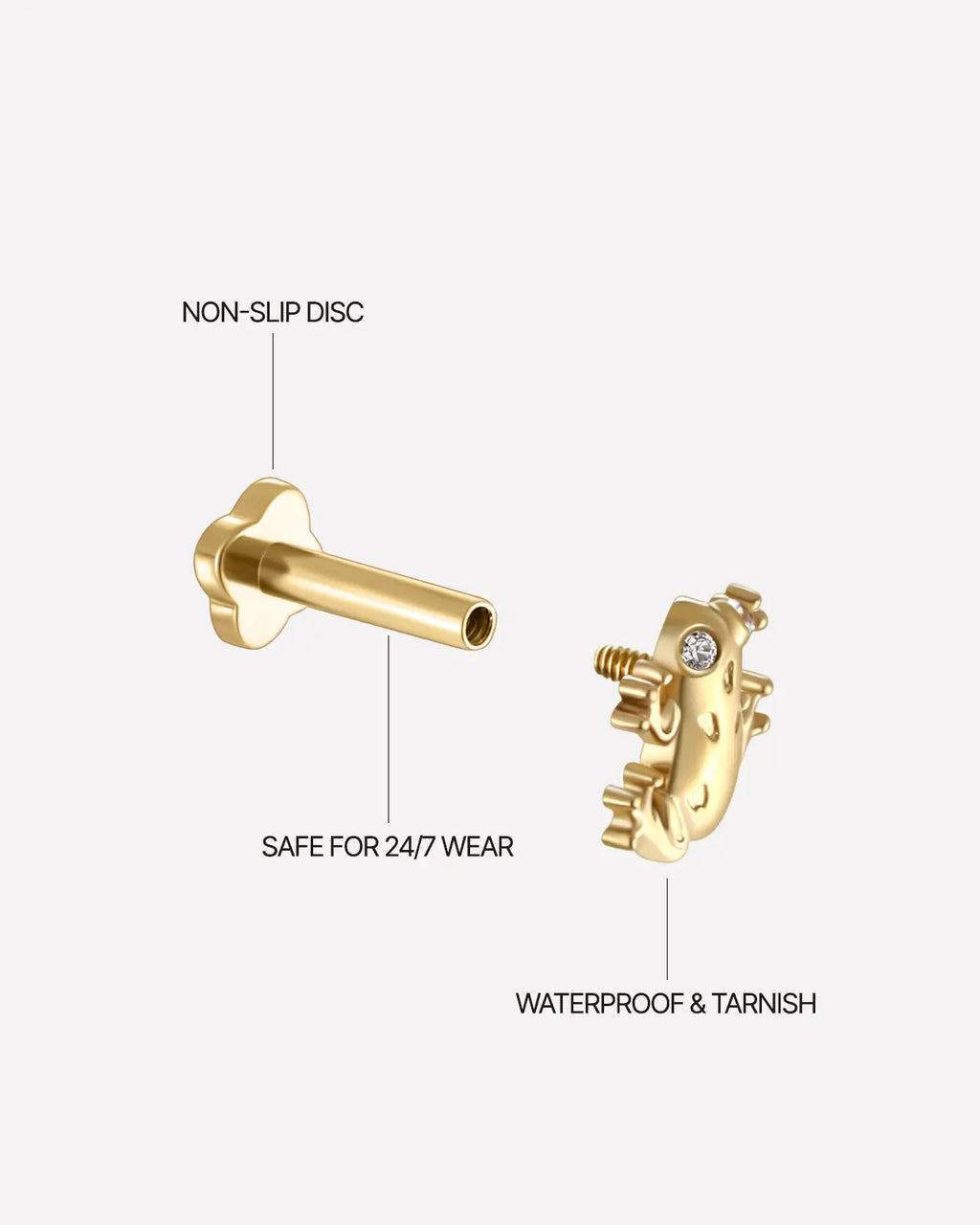 Verspielter Frosch Flatback Ohrstecker