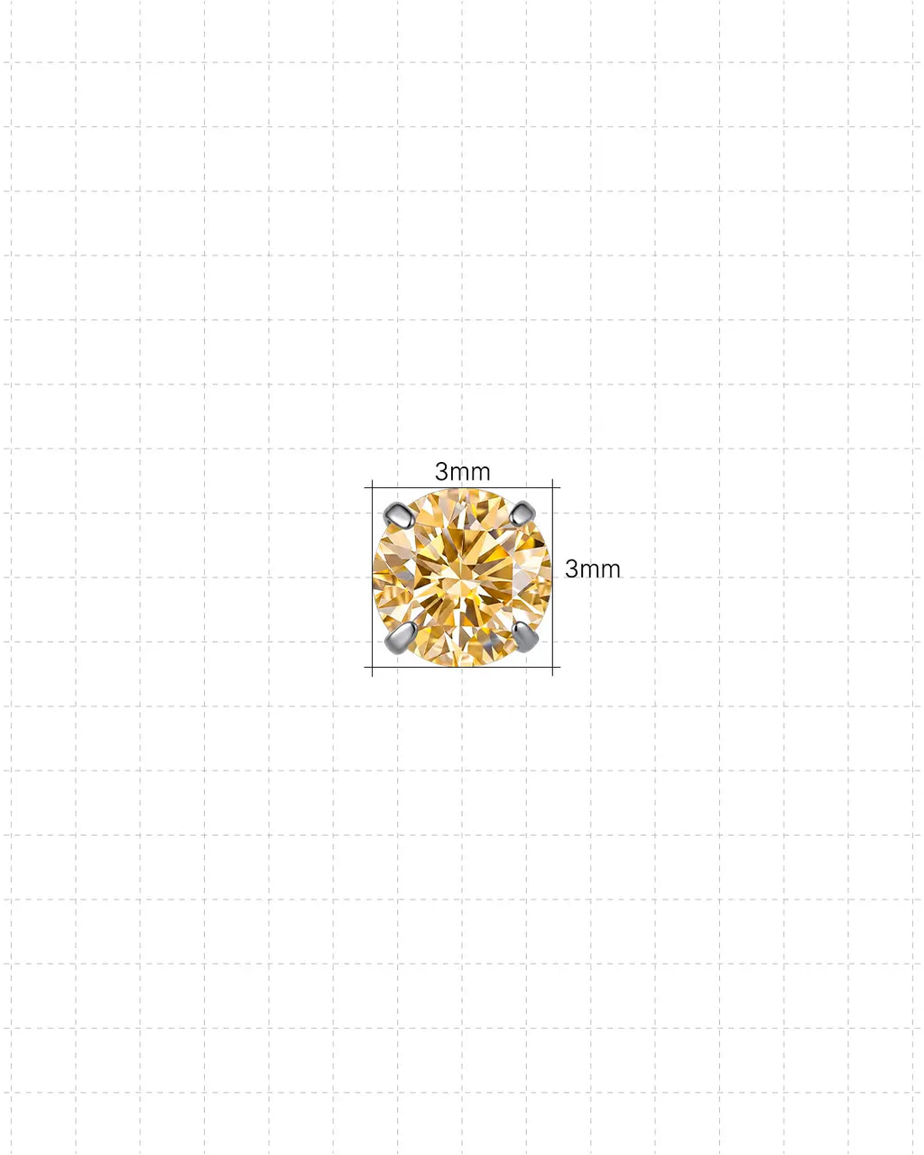 Brillanter Moissanit Solitaire Flatback Stud