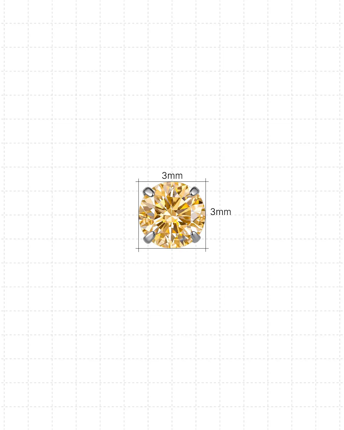 Brillanter Moissanit Solitaire Flatback Stud