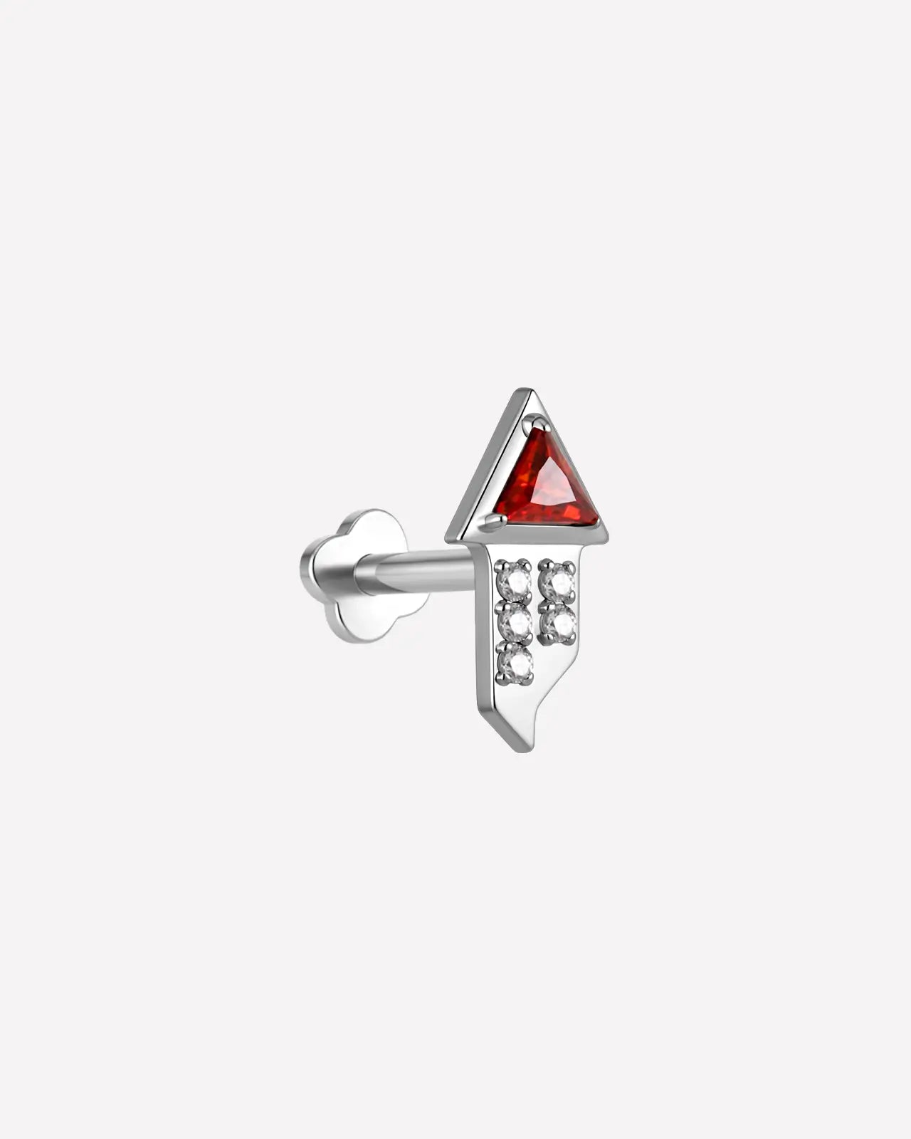 Pfeilspitze Pave Flatback-Ohrstecker