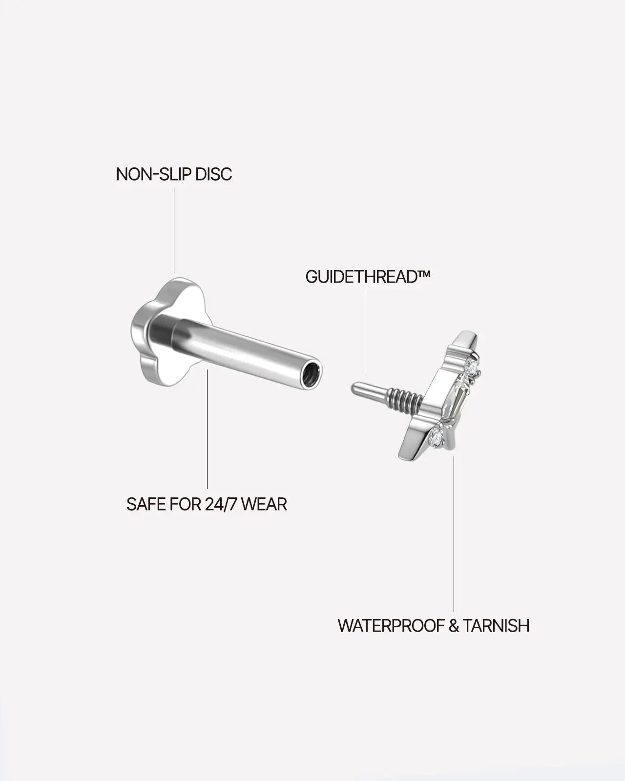 Shell Fan Trio Flatback Stud