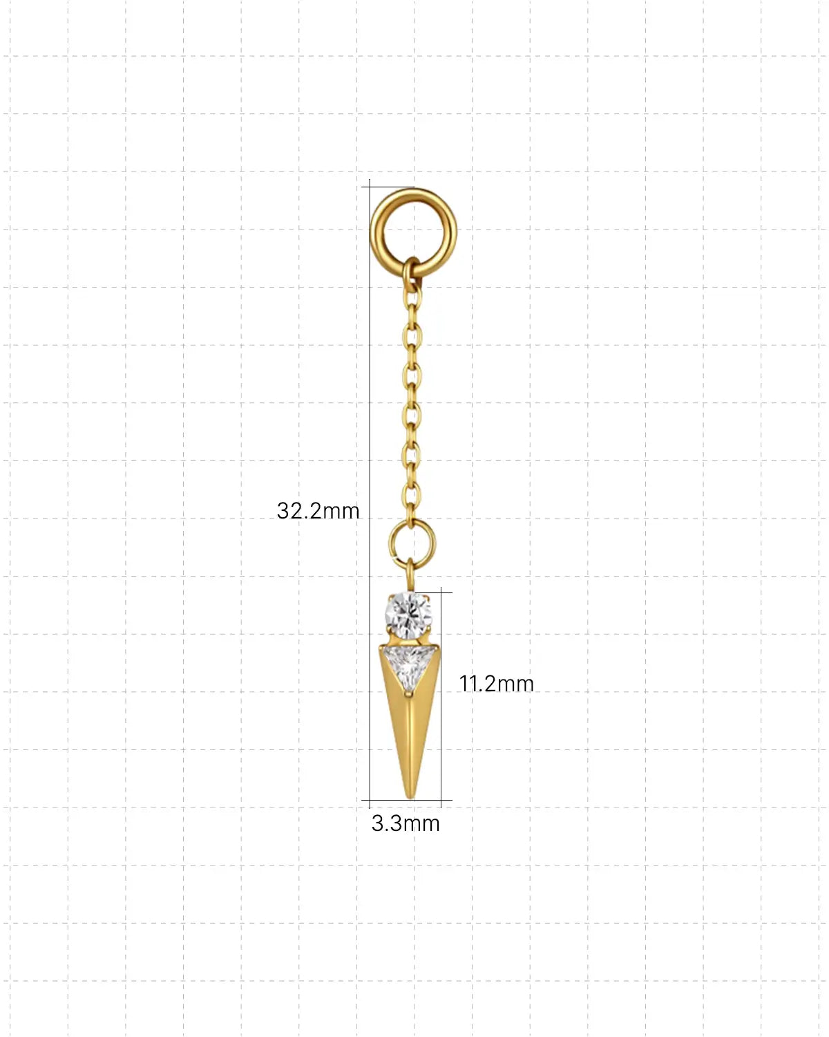 Prism Spike Hoop Charm