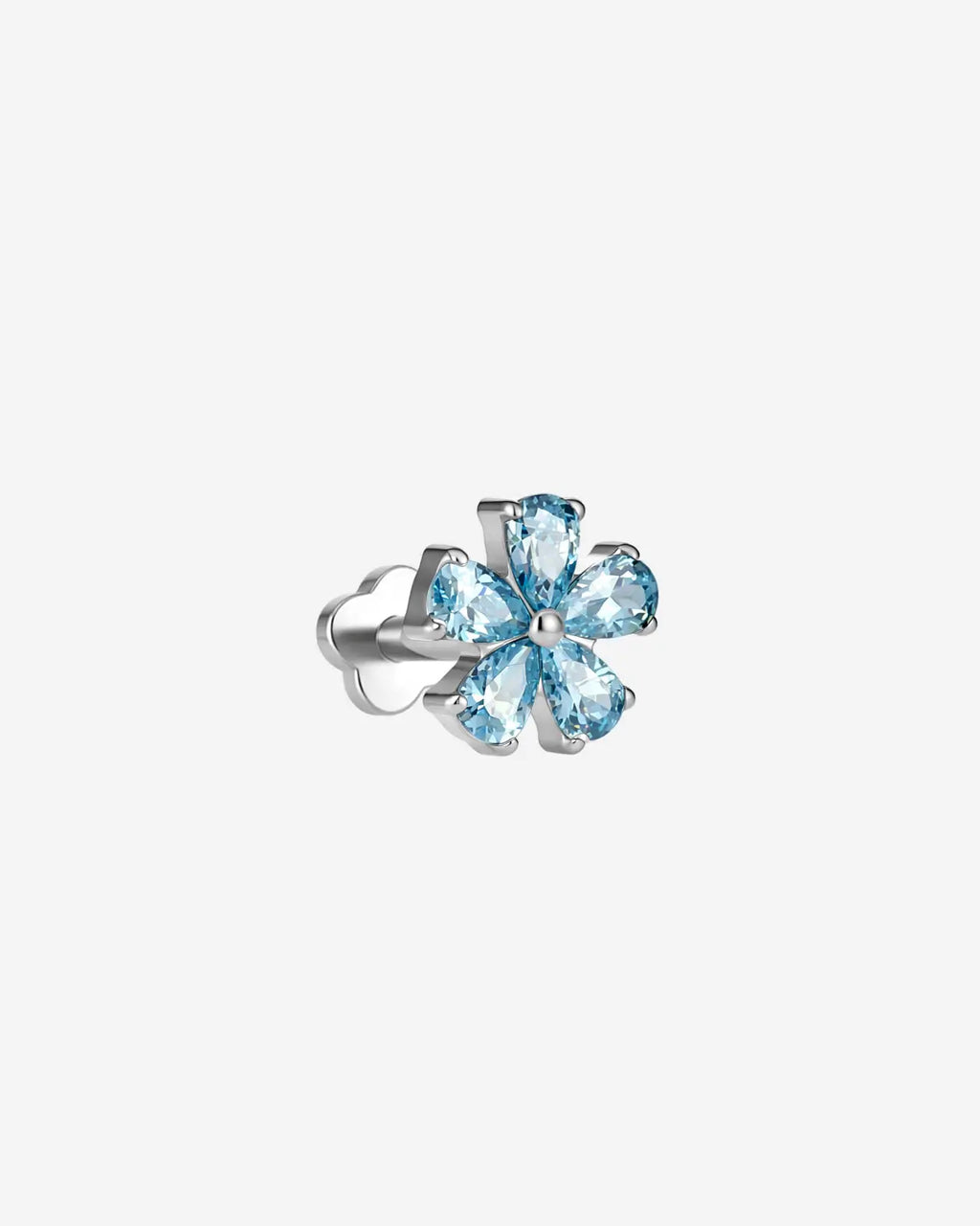 Pear Petal Blossom Flatback Stud