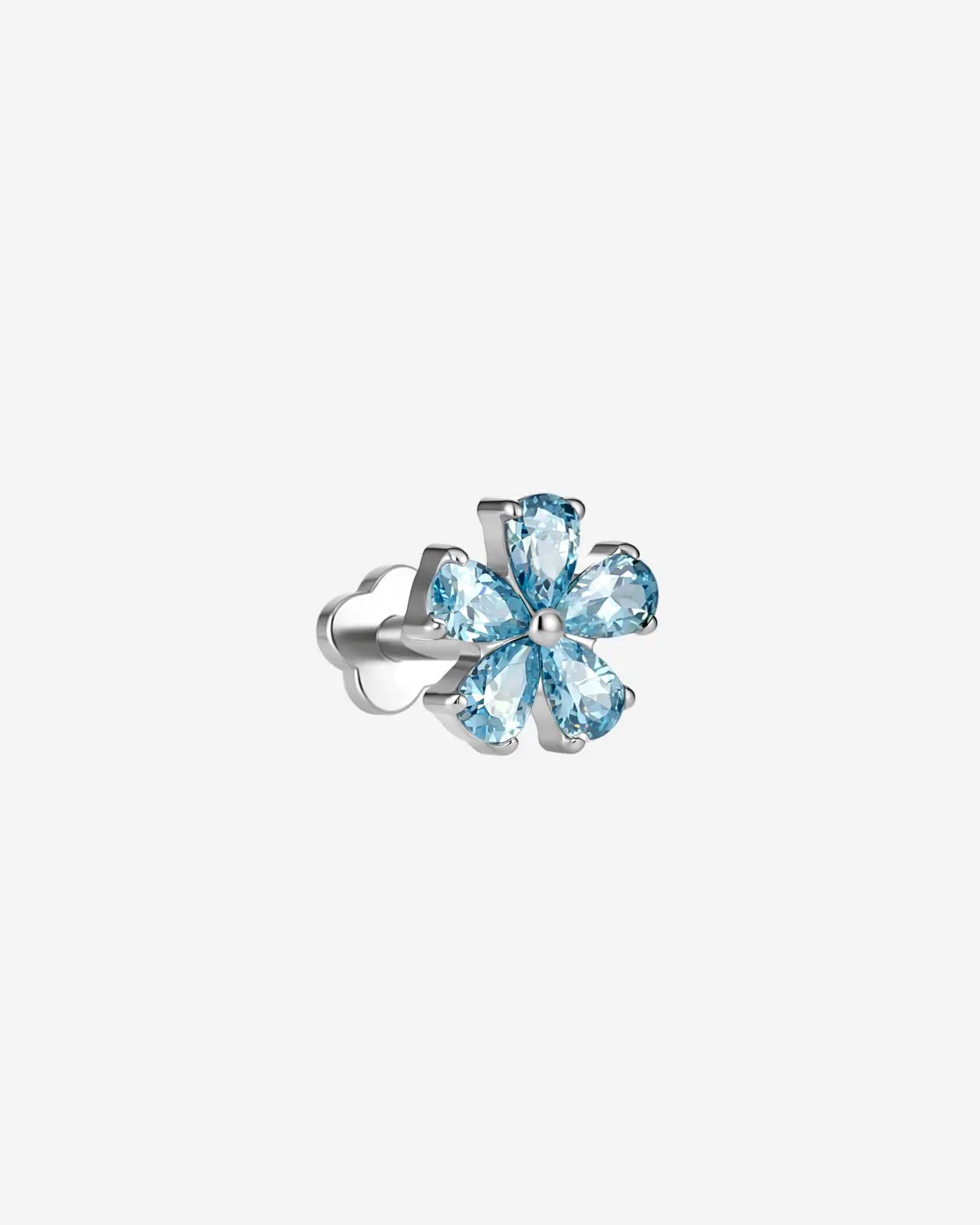 Pear Petal Blossom Flatback Stud