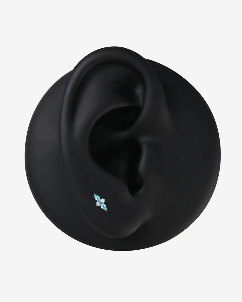 Marquise Duo Cluster Flatback Stud
