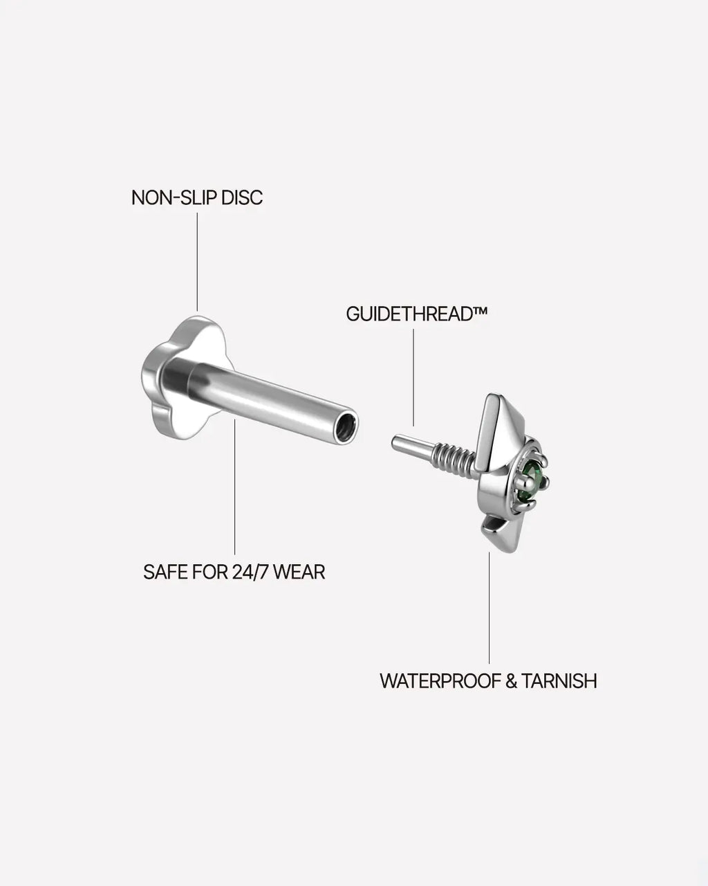 Axis Arrow Gem Flatback Stud