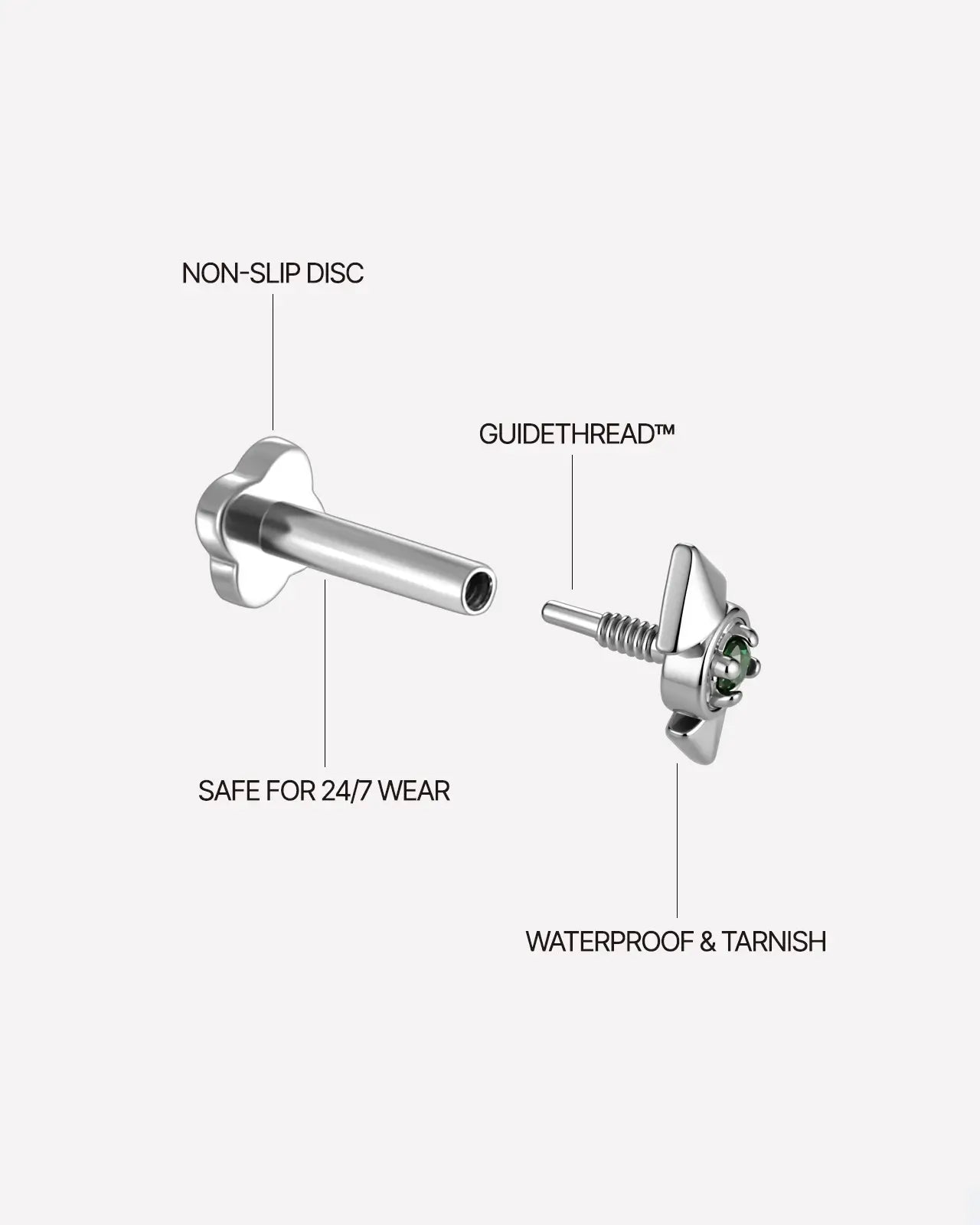 Axis Arrow Gem Flatback Stud