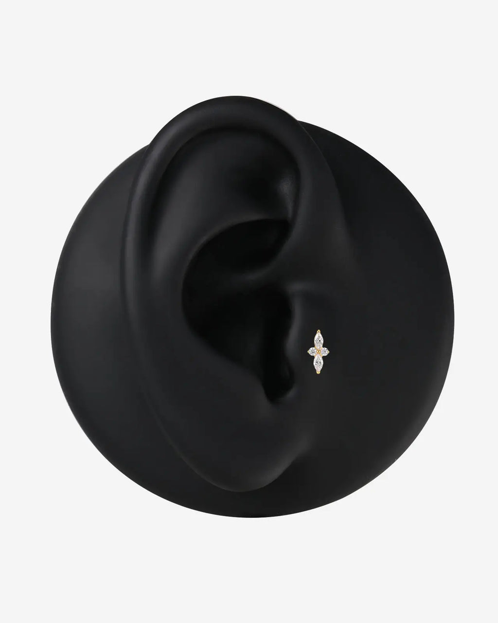 Marquise Duo Cluster Flatback Stud