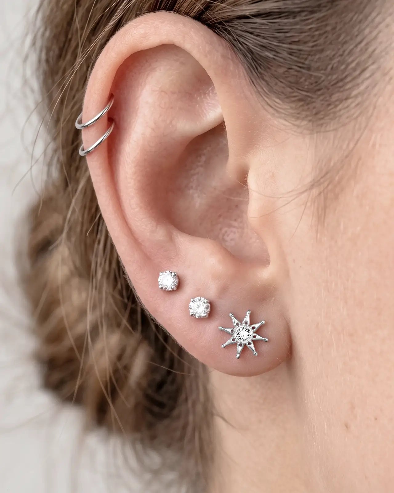 Celestial Sunburst Flatback Stud