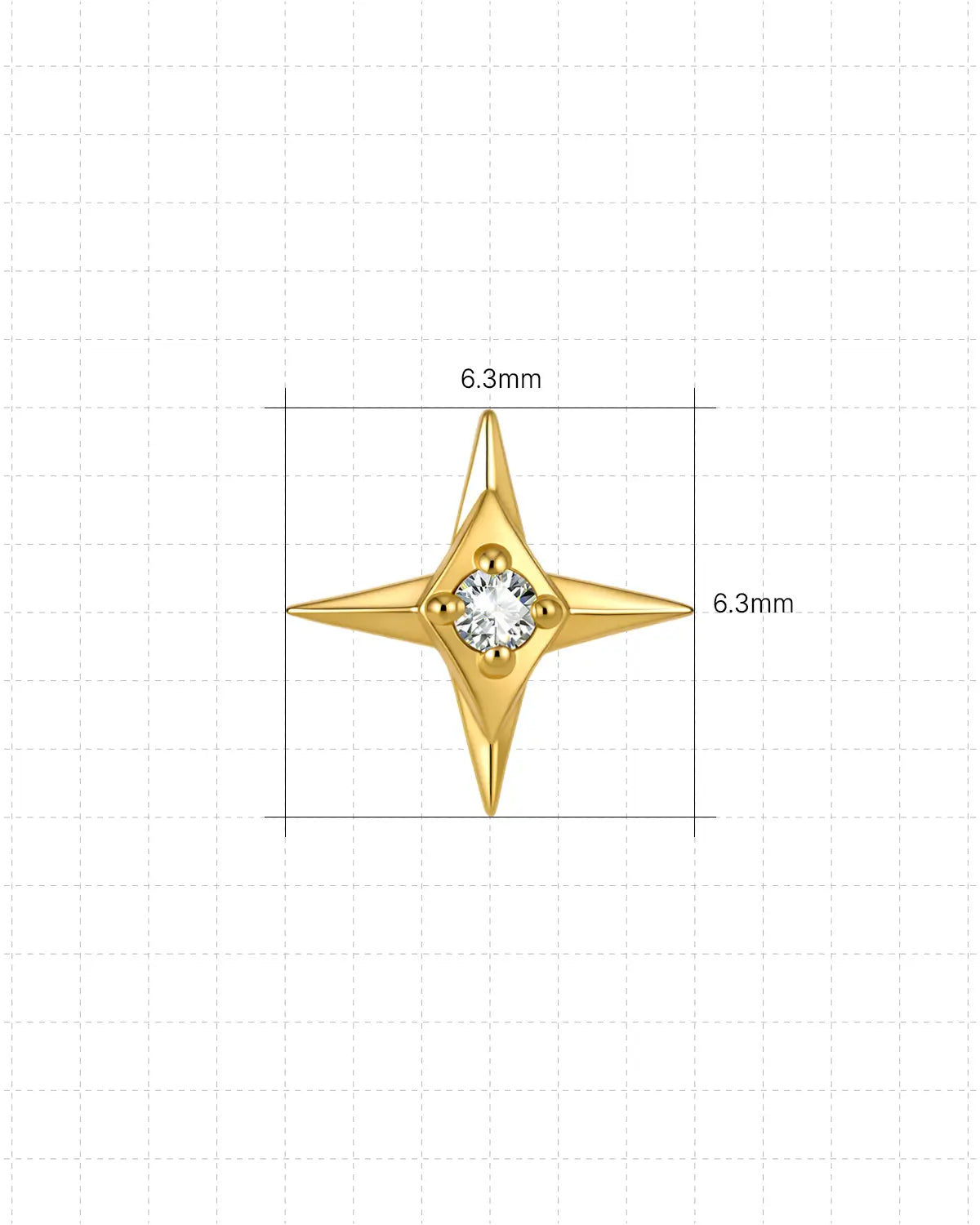 Celestial Starburst Flatback Stud