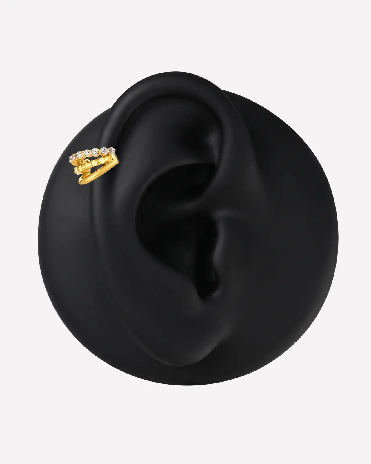 Pavé Double Band Huggie Clicker
