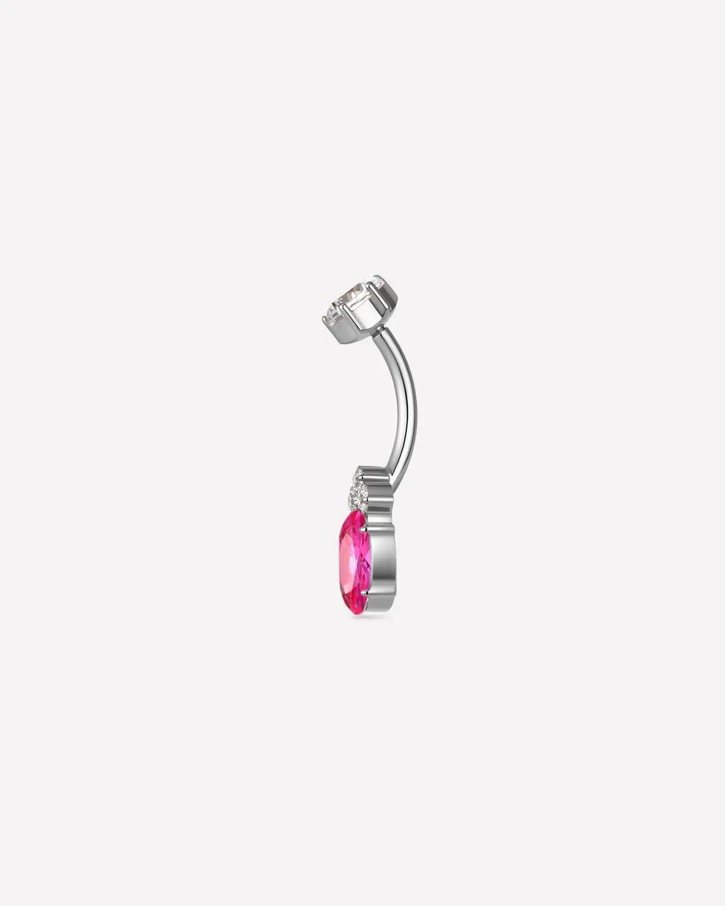 Regal Crown Oval Belly Button Ring