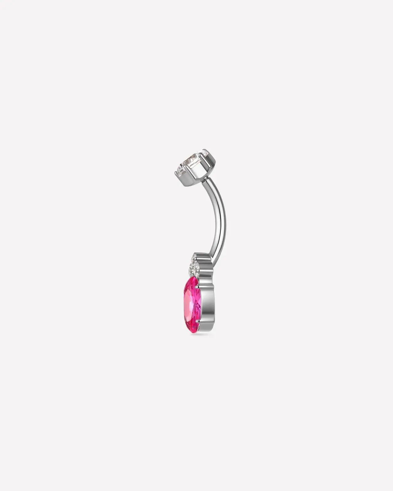 Regal Crown Oval Belly Button Ring