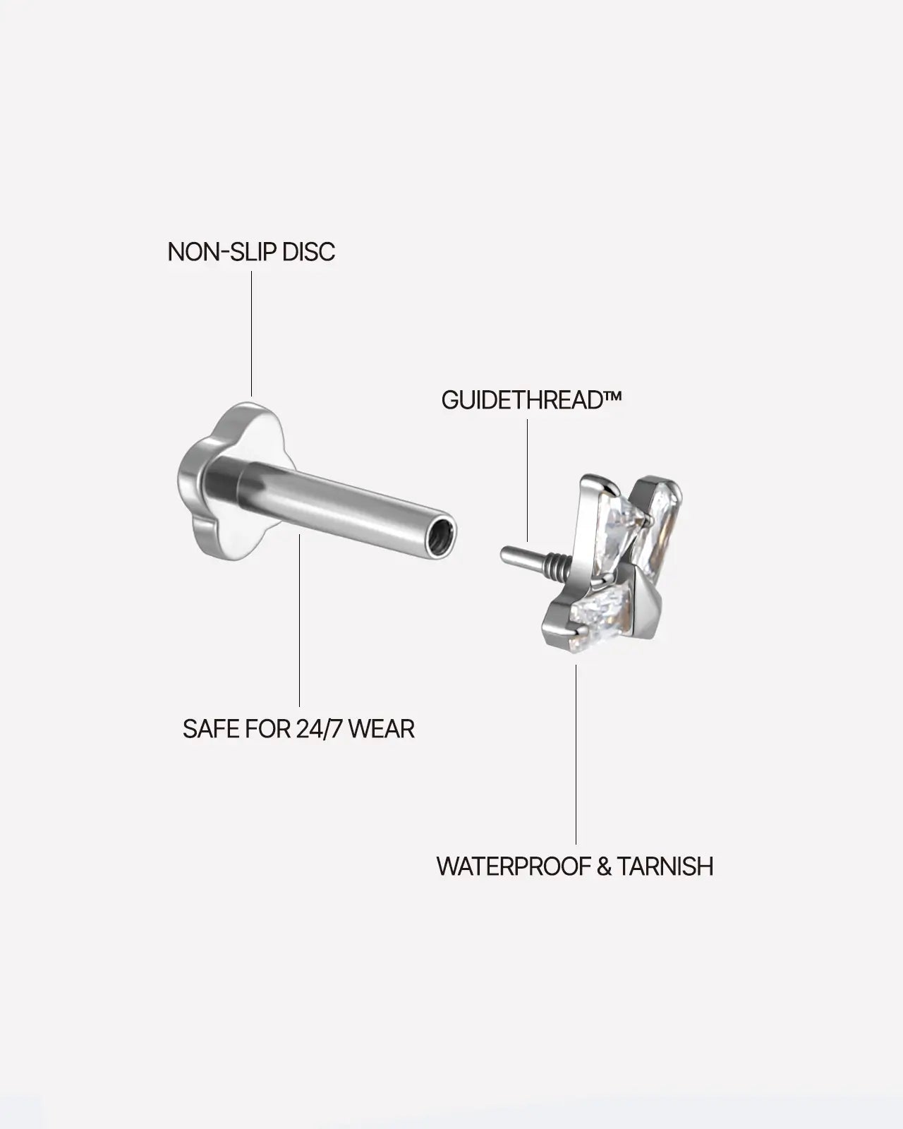 Apex Prism Zirkonia Flatback-Stecker