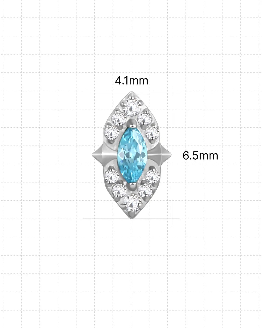 Böser Blick Halo Flatback Stud