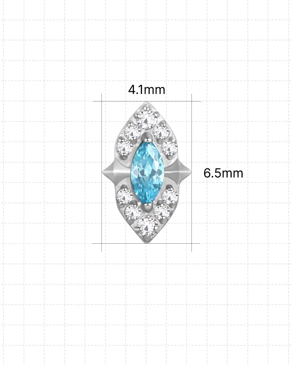 Evil Eye Halo Flatback Stud