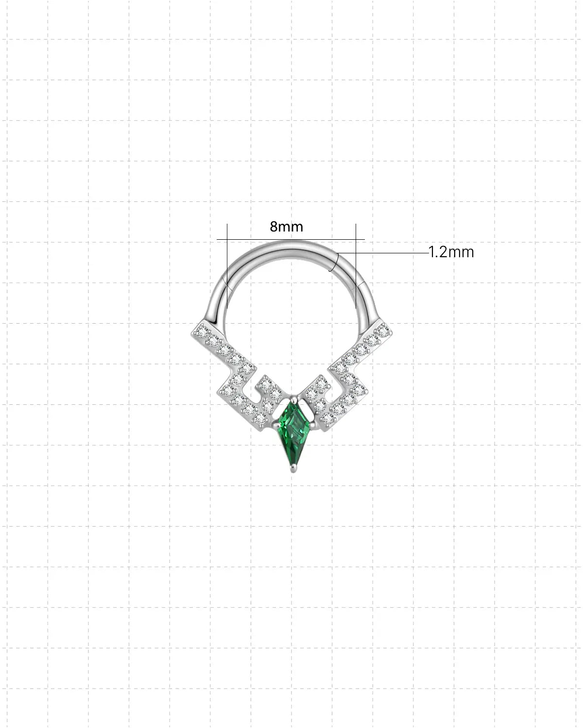 Kite Gem Tiara Clicker Ring