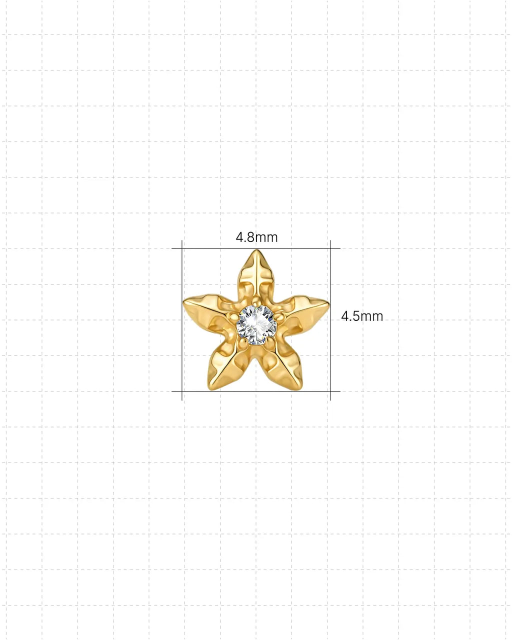 Starflower Flatback Stud