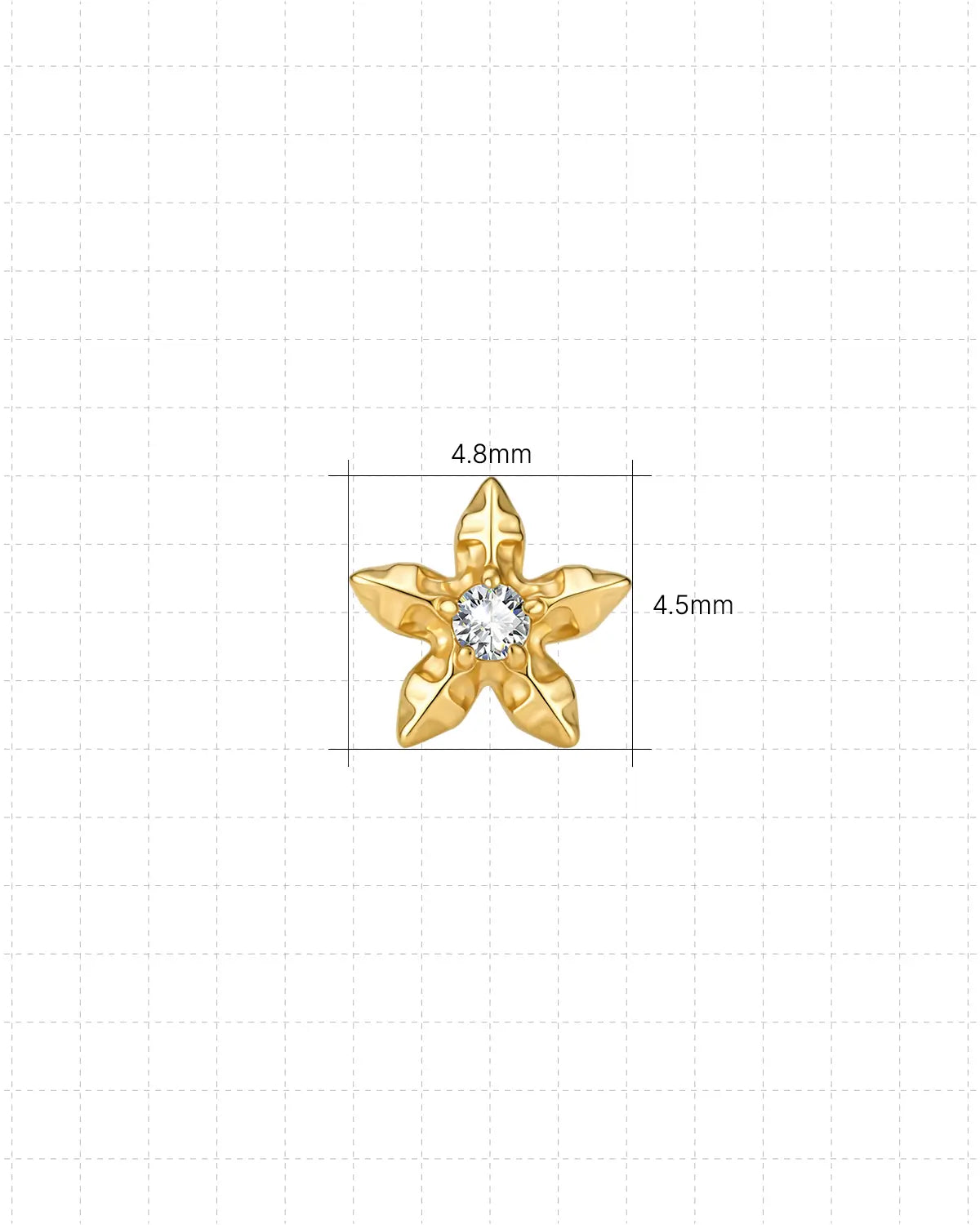 Starflower Flatback Stud