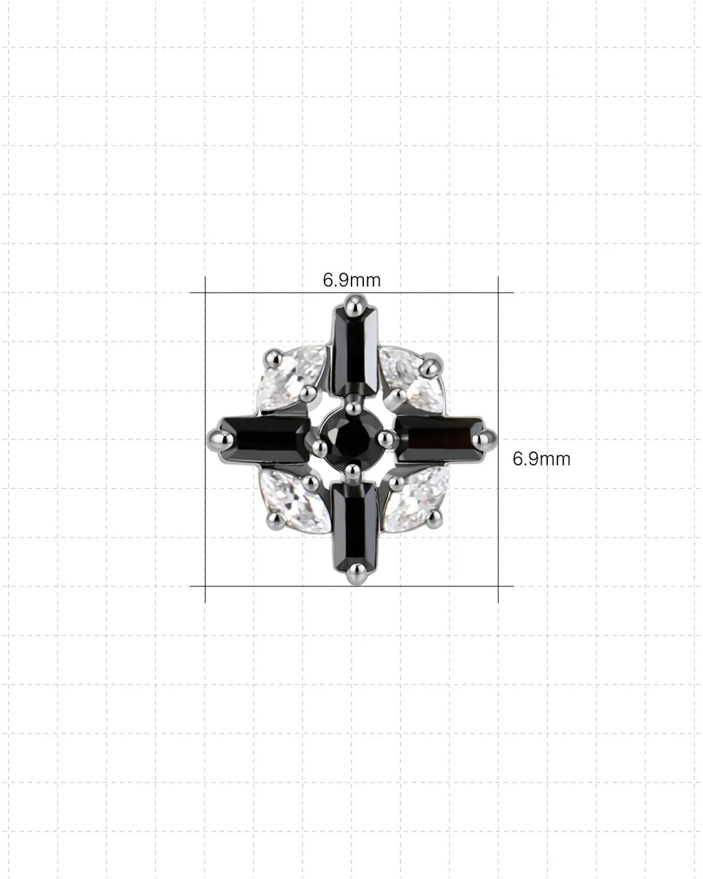 Crossburst Halo Flatback Stud