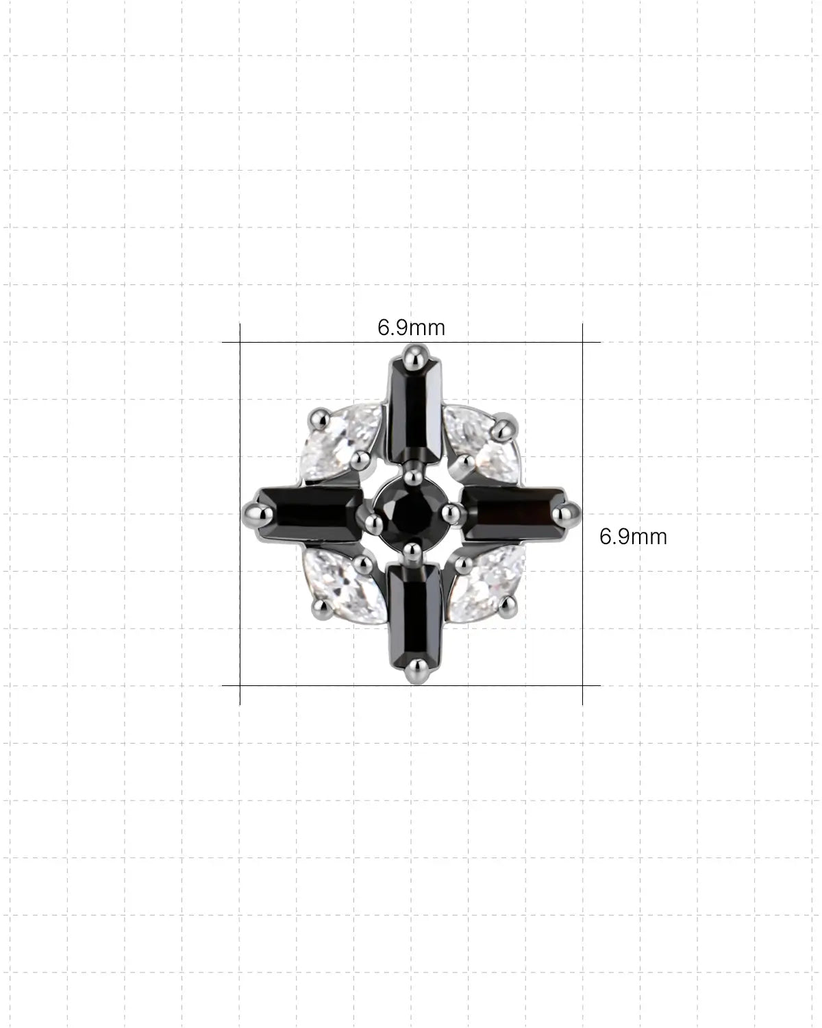 Crossburst Halo Flatback Stud