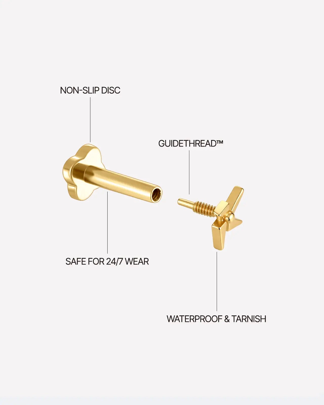 Pinwheel Flatback Stud
