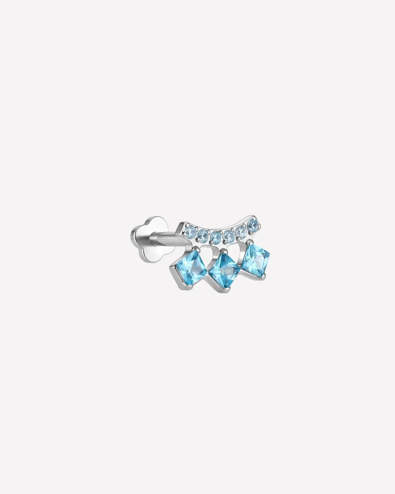 Trio Trapezoid Arc Flatback Stud