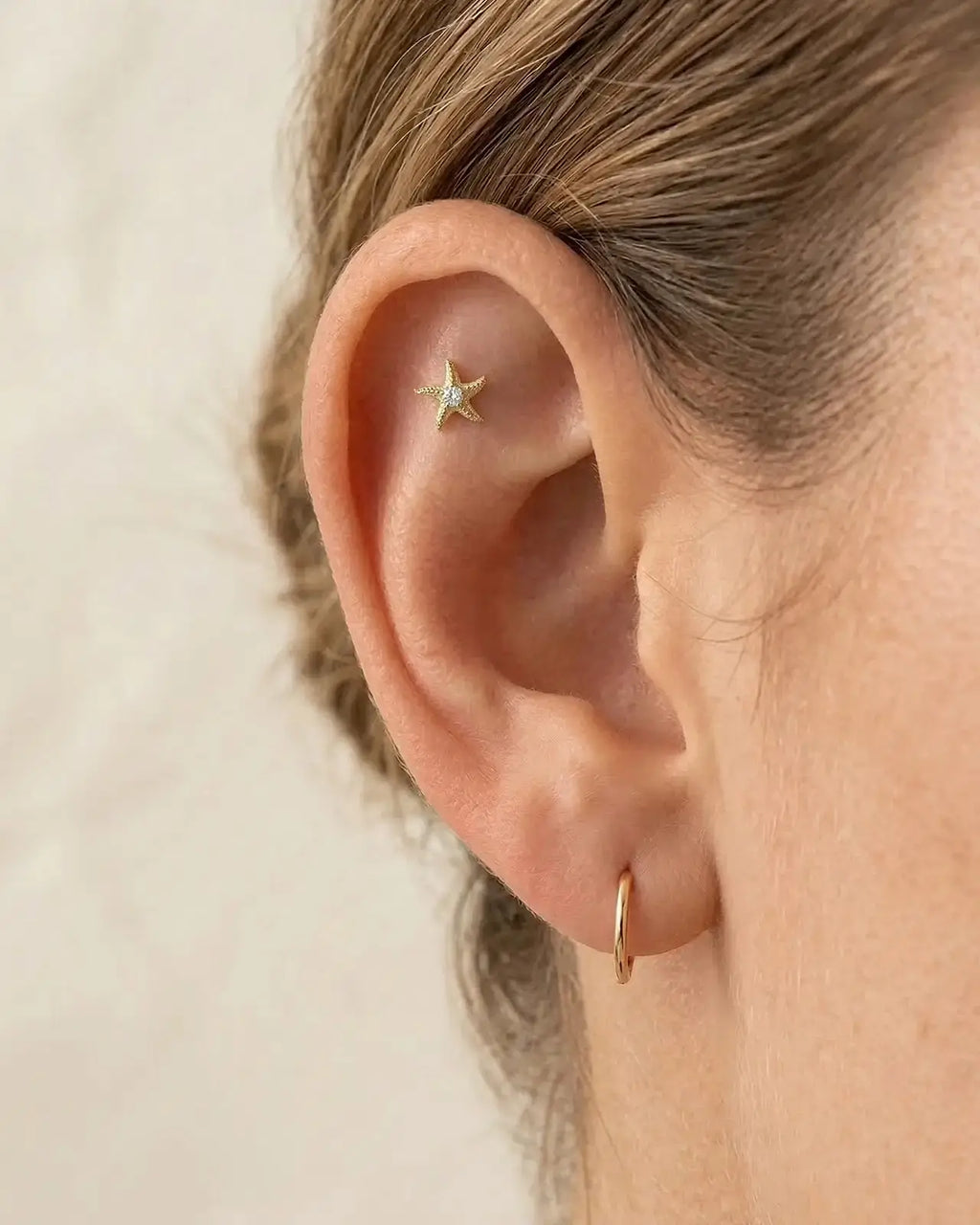 Sea Star Zircon Flatback Stud