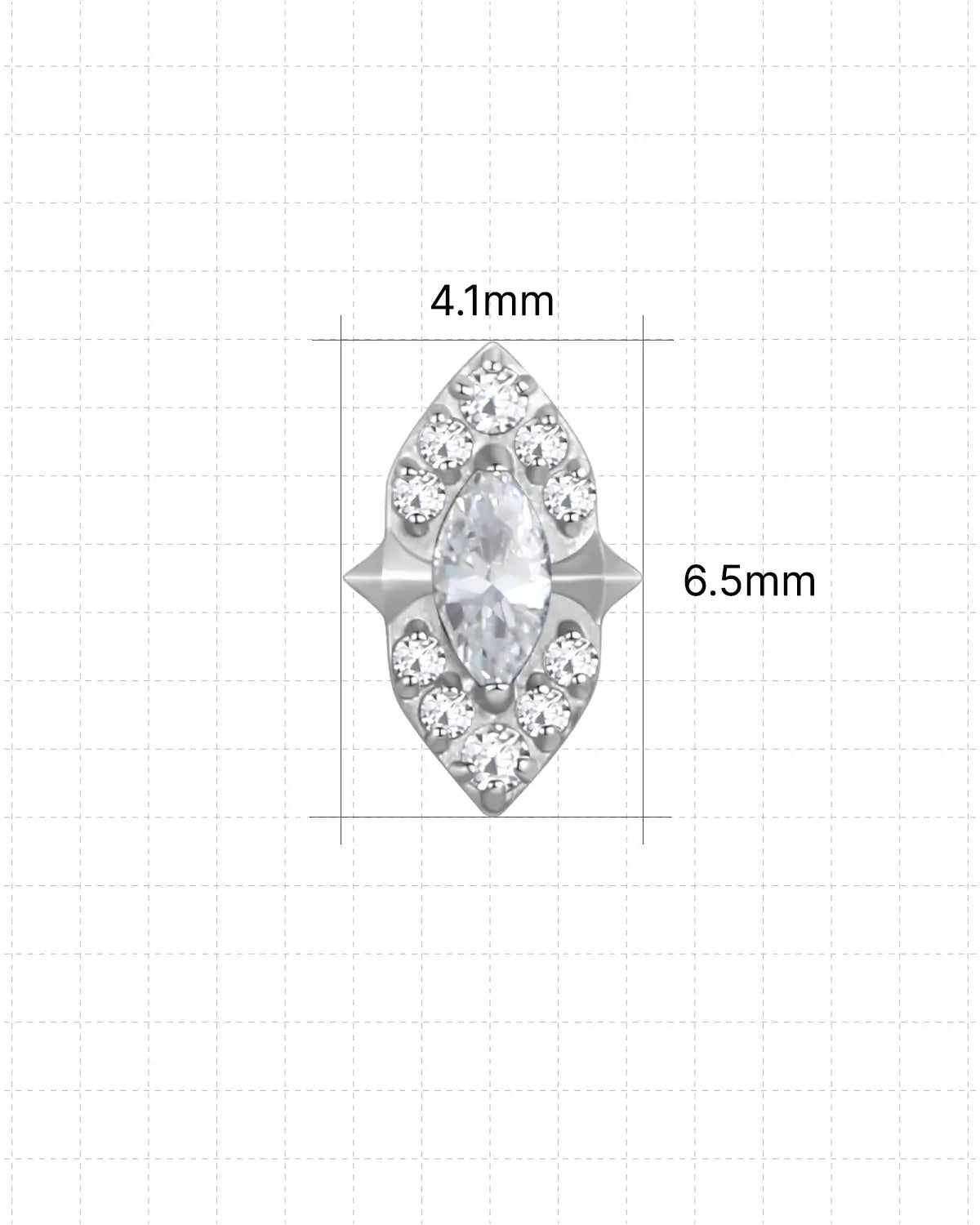 Evil Eye Halo Flatback Stud