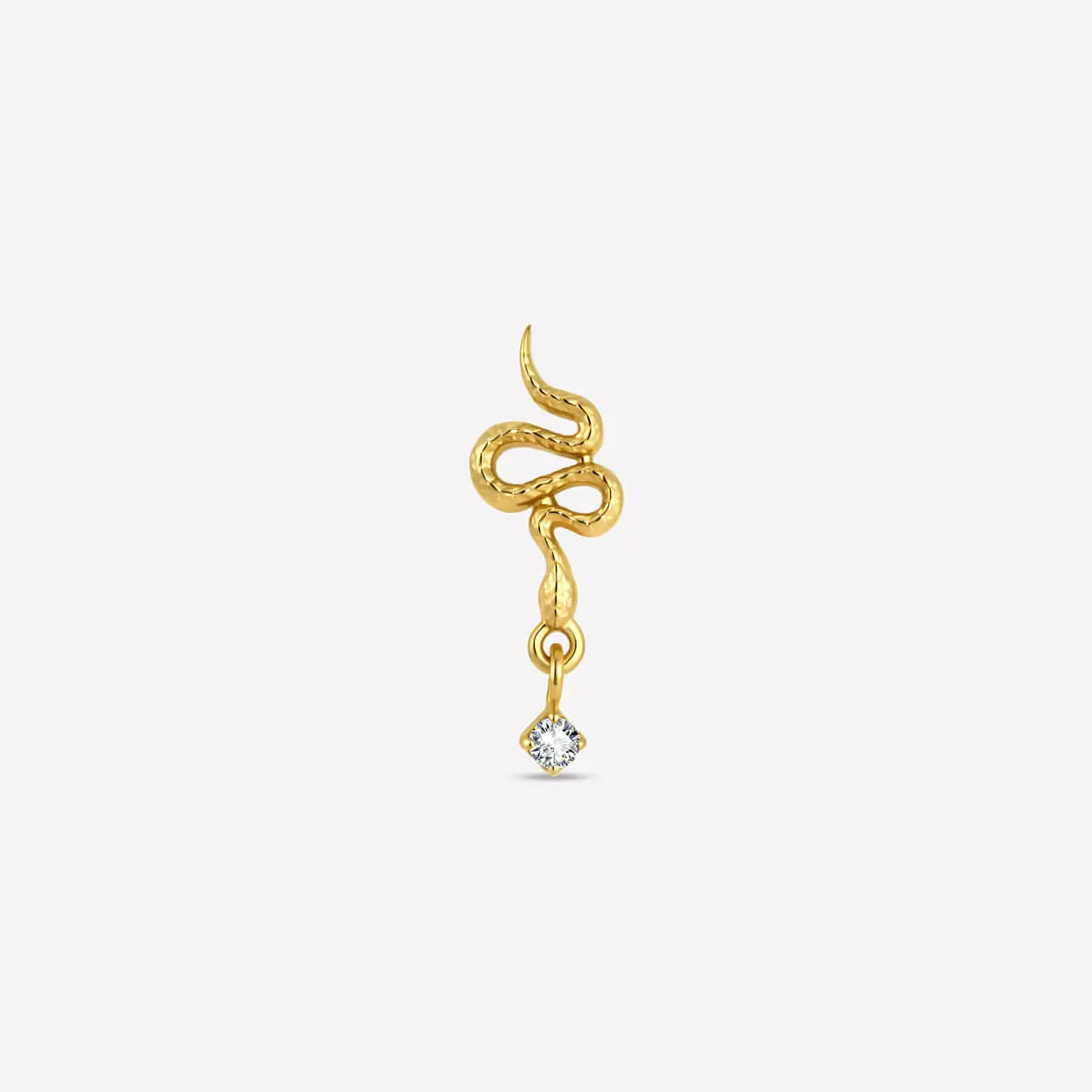 Moonlit Serpent Gem Drop Flatback Stud