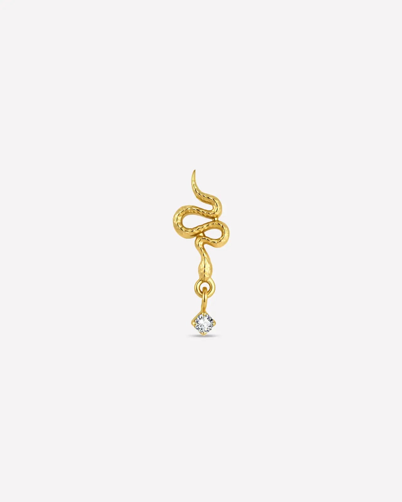 Moonlit Serpent Gem Drop Flatback Stud