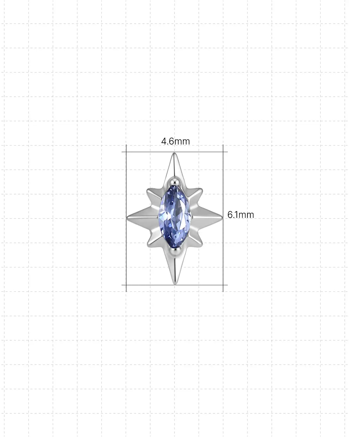Marquise Sunburst Flatback Stud