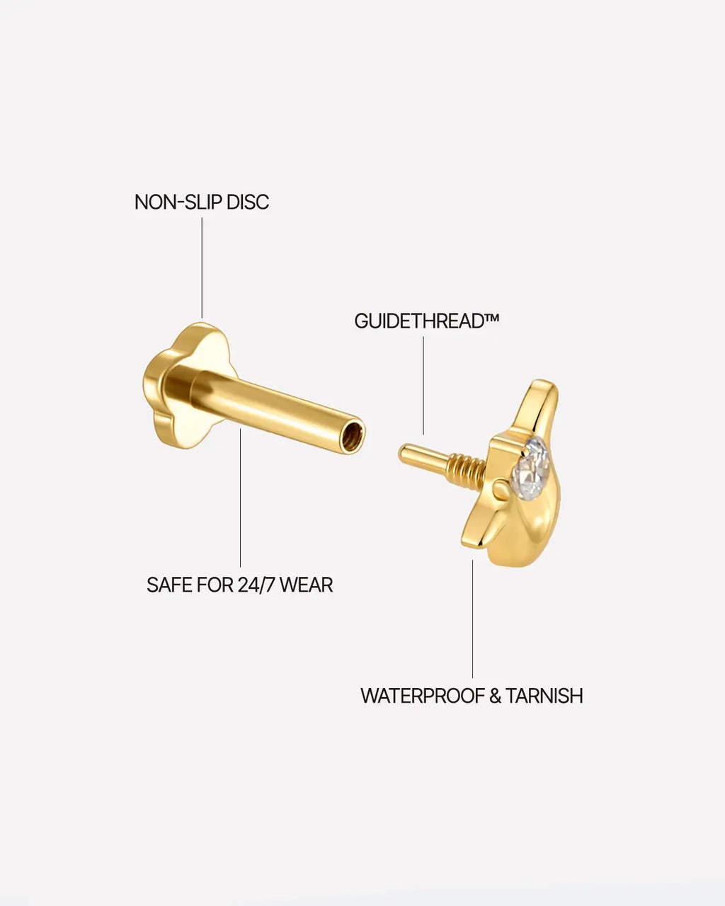 Lotus Bloom Flatback Stud