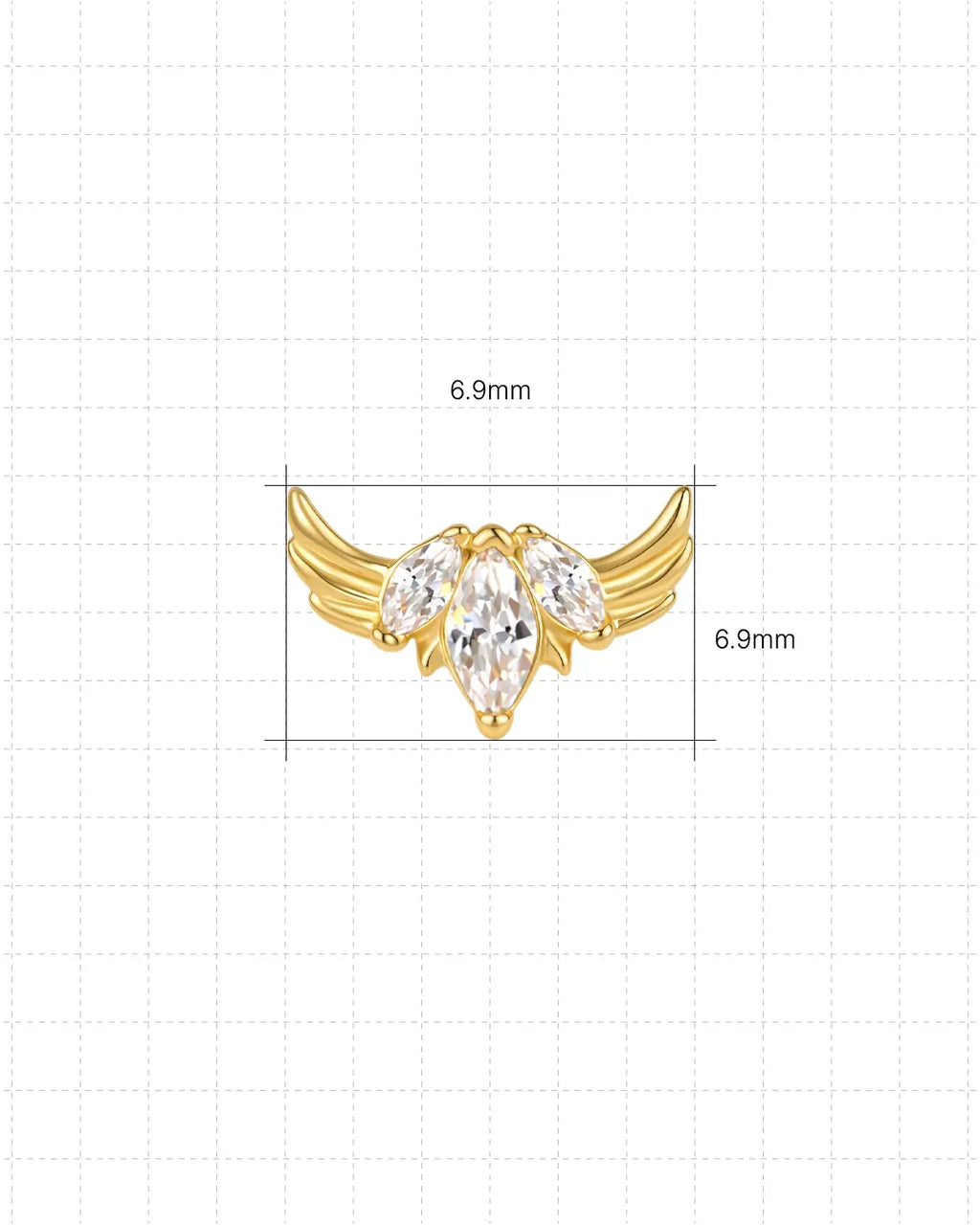 Ethereal Wing Flatback Stud