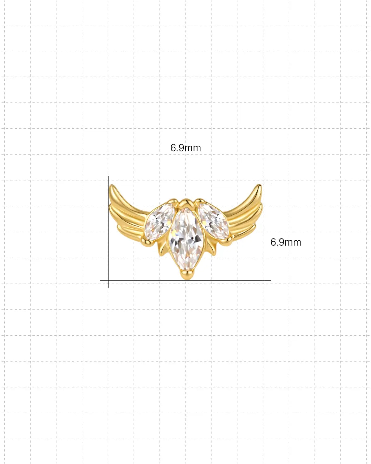 Ethereal Wing Flatback Stud