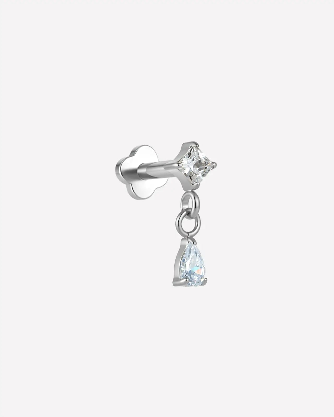 Starfall Teardrop Flatback Stud