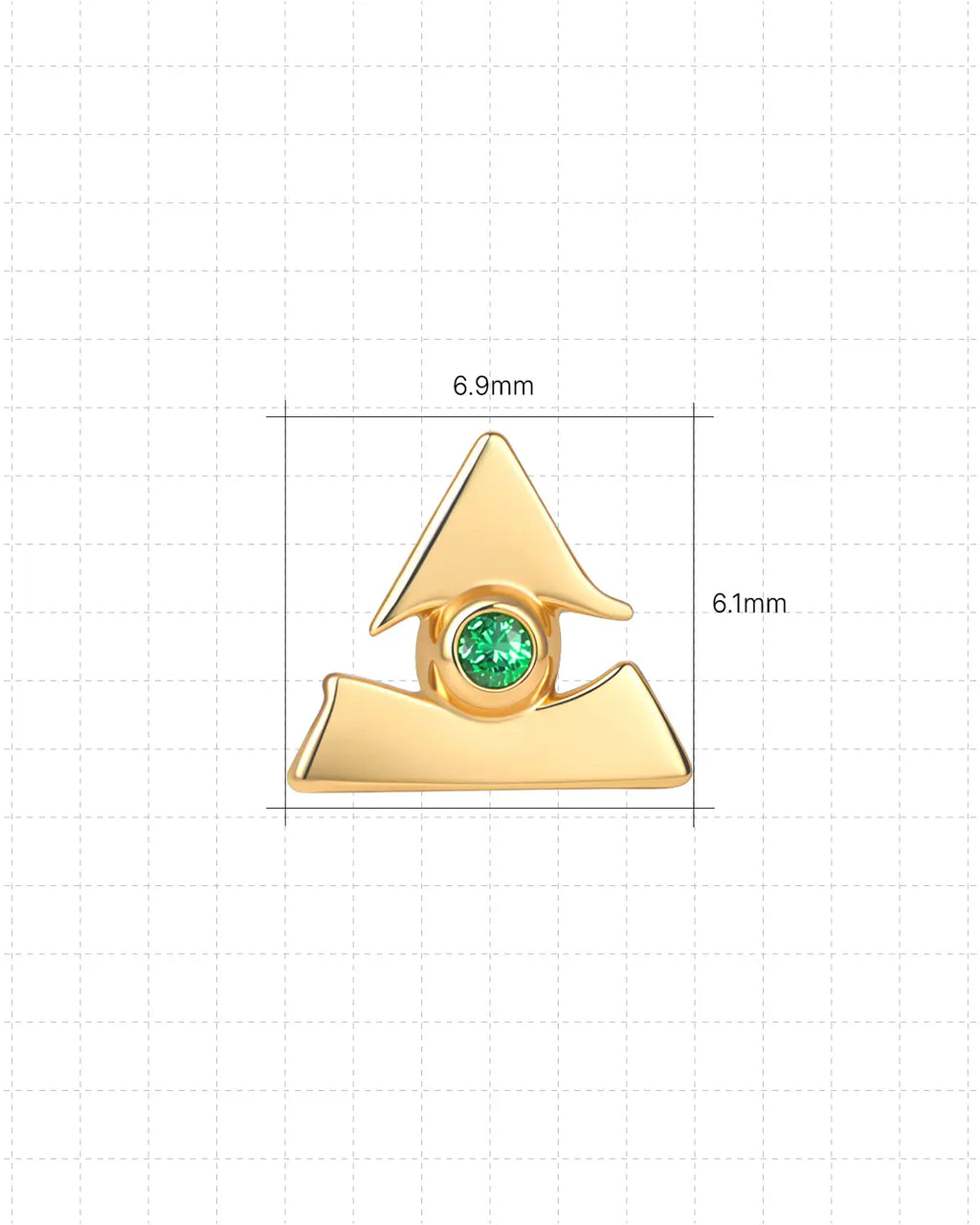 Pyramiden-Talisman-Flatback-Stecker