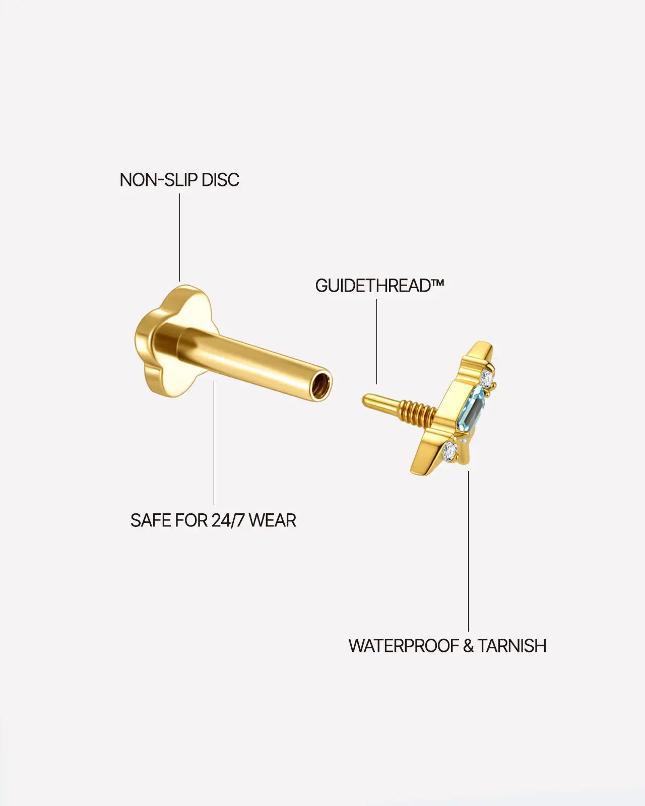 Shell Fan Trio Flatback Stud