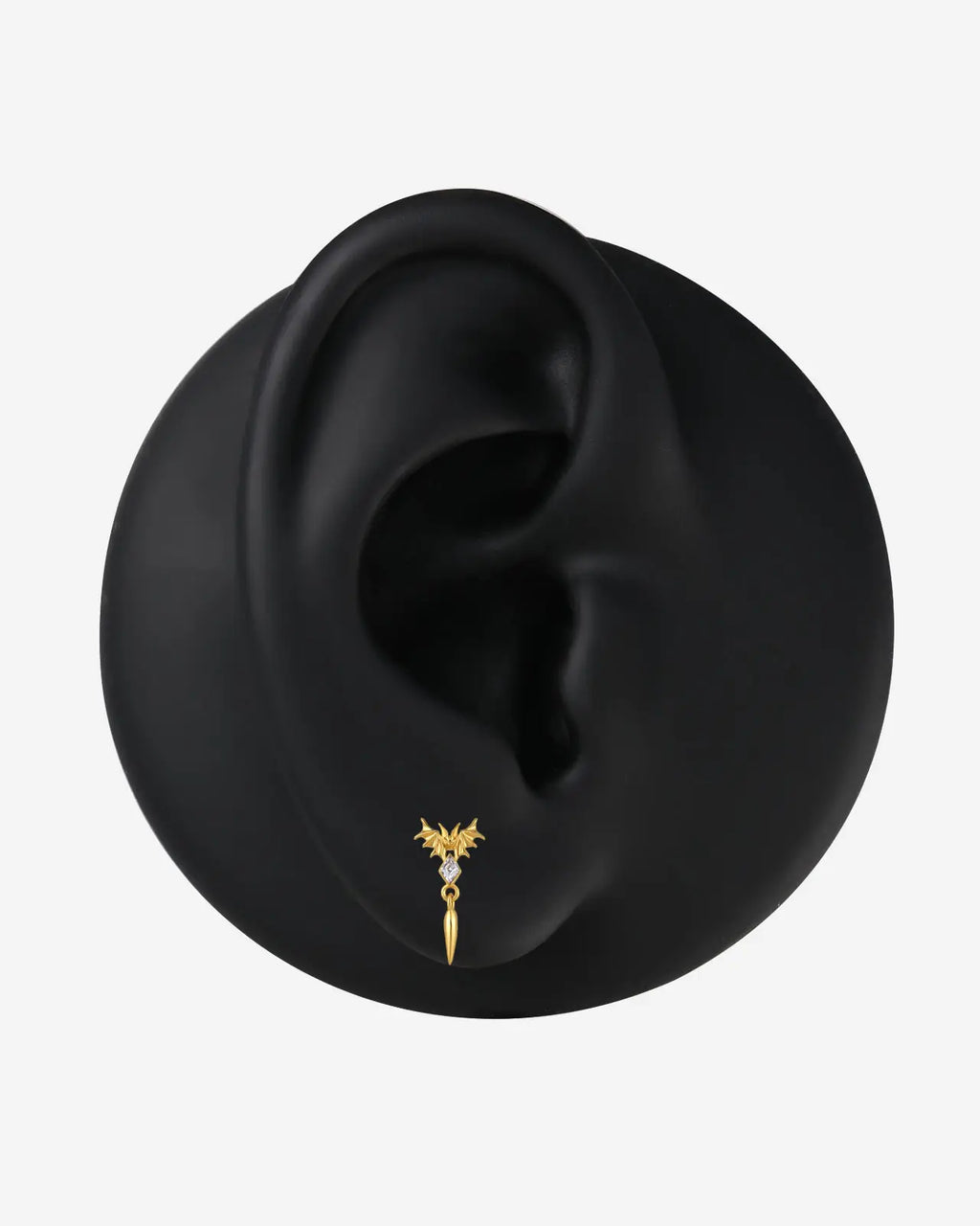 Bat Wing Diamond Drop Flatback Stud