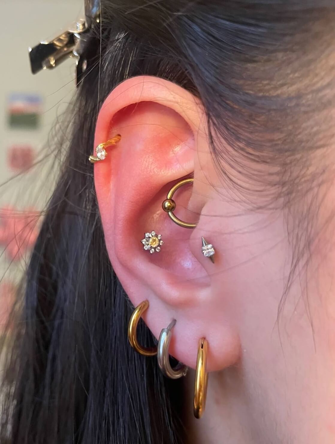 Radiant Sunburst Flatback Stud