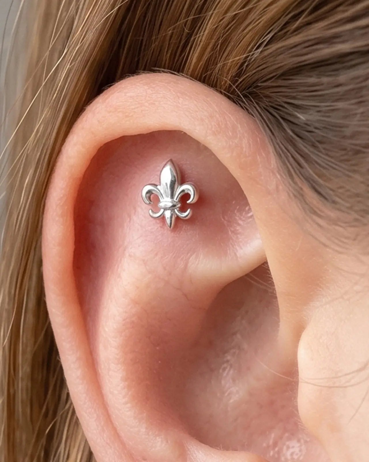 Heraldische Fleur-de-Lis Flatback-Ohrstecker