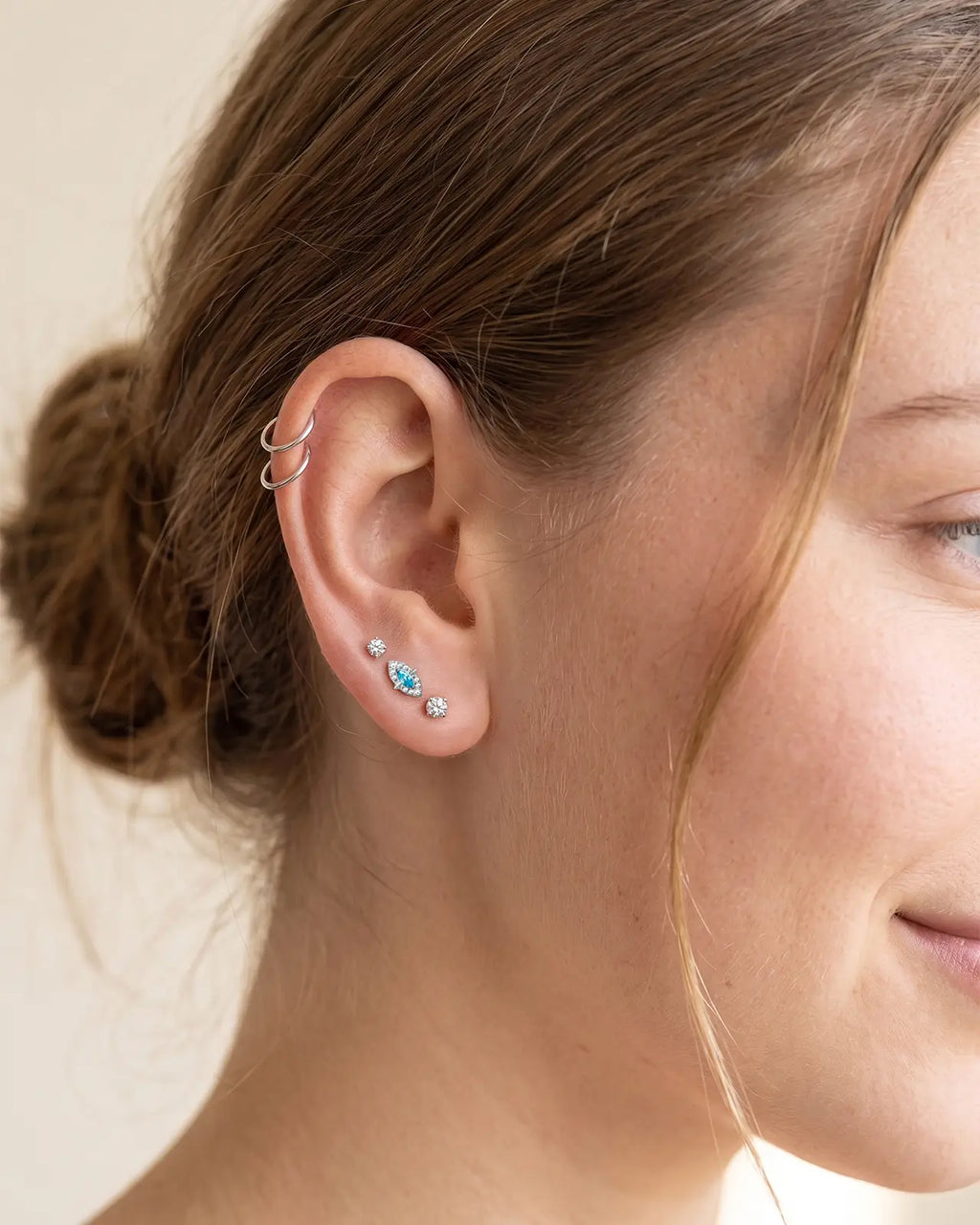 Böser Blick Halo Flatback Stud