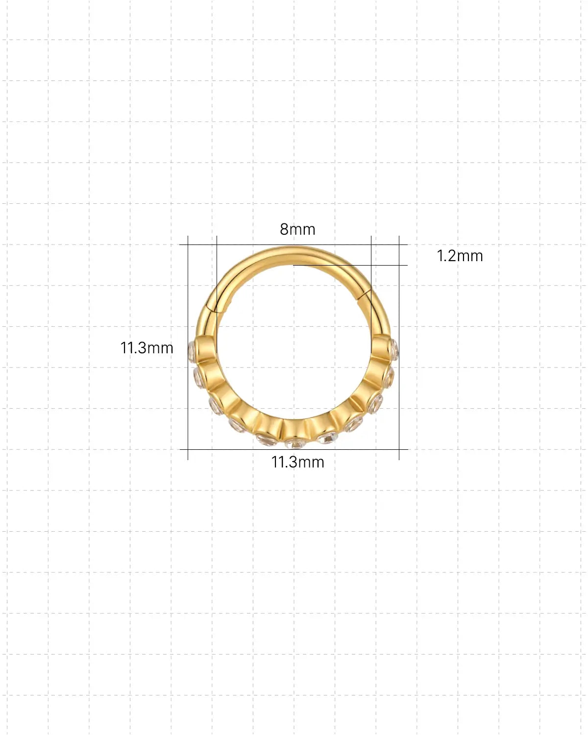 Pavé Double Band Huggie Clicker