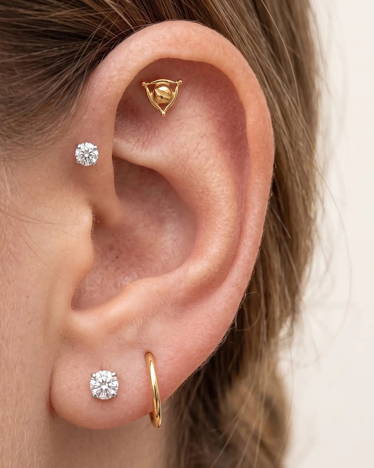 Triune Sigil Flatback Stud