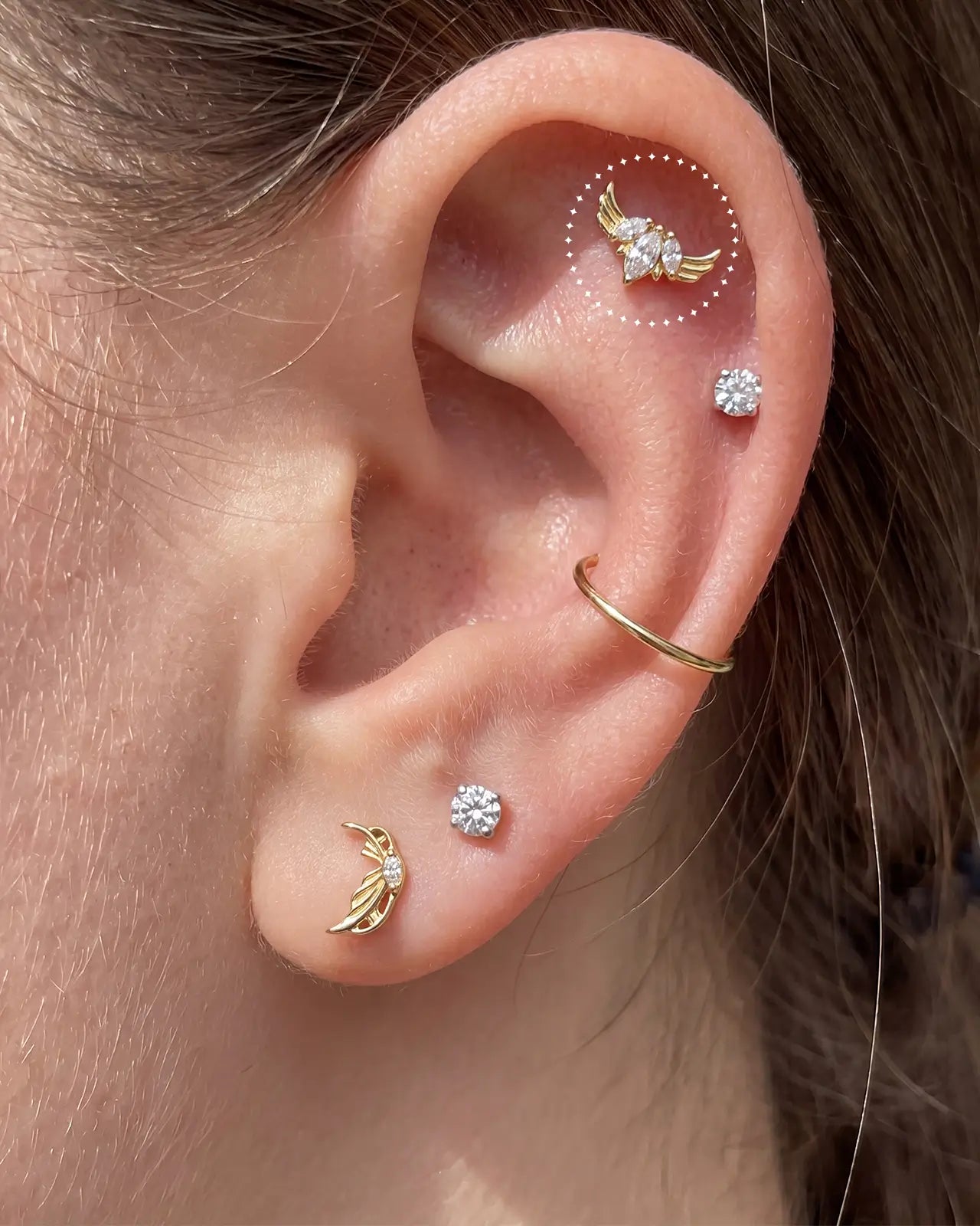 Ethereal Wing Flatback Stud
