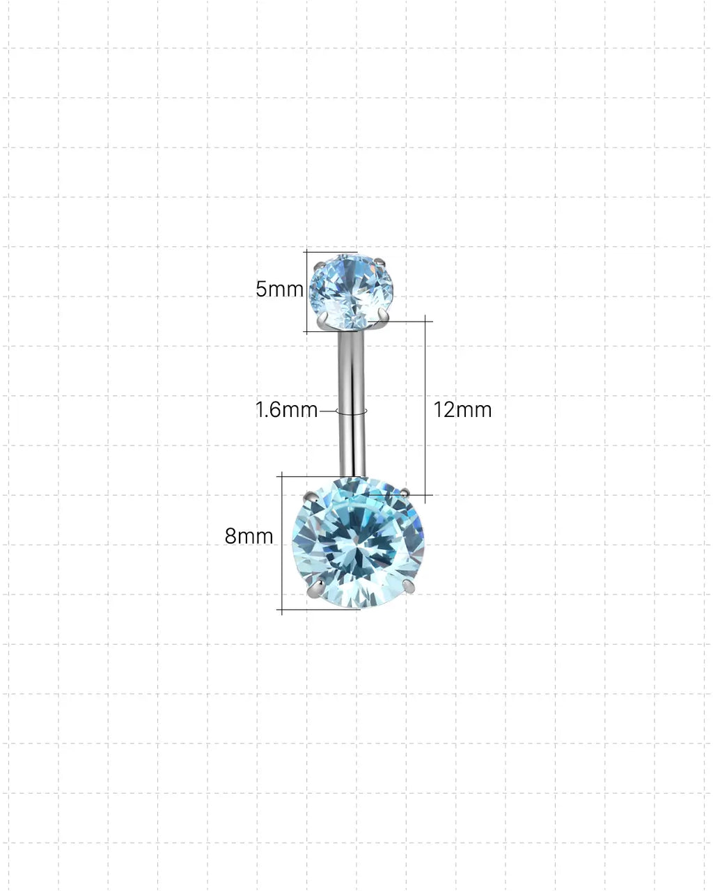 Twin Radiance Belly Button Ring
