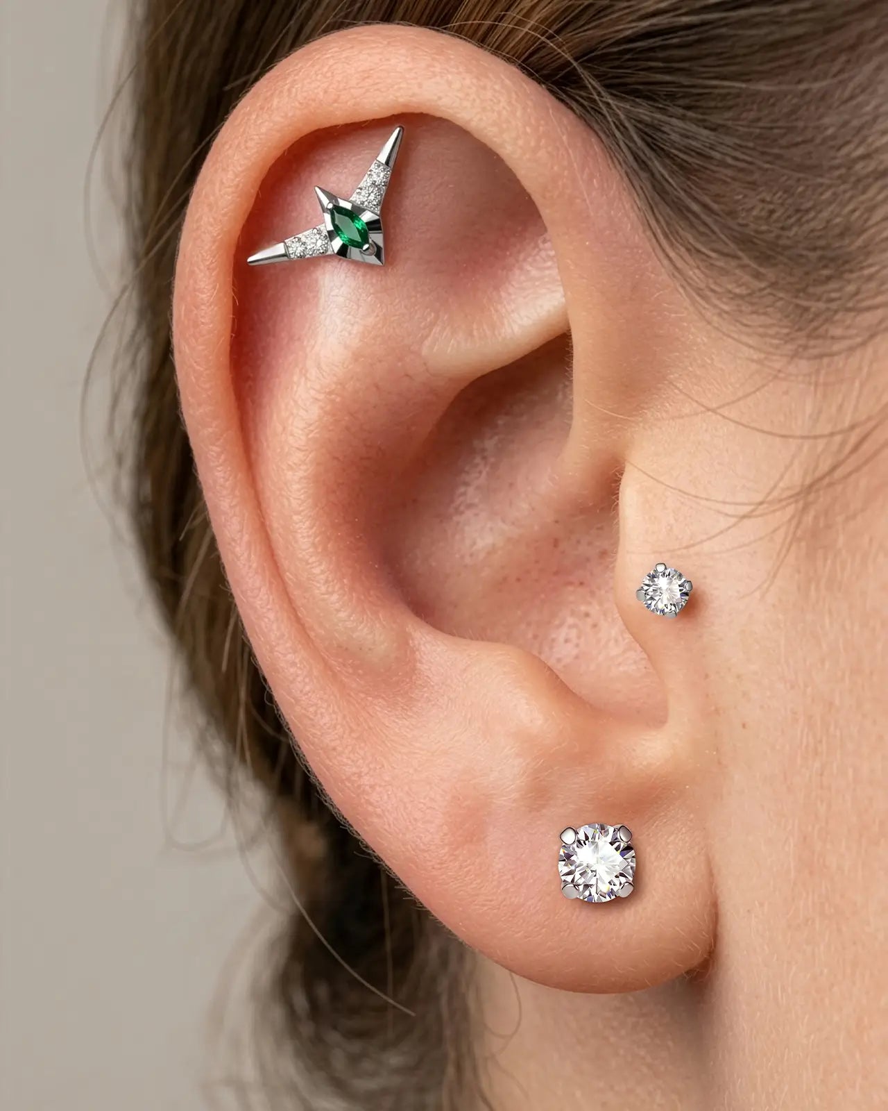 Marquise Wing Pavé Flatback Stud