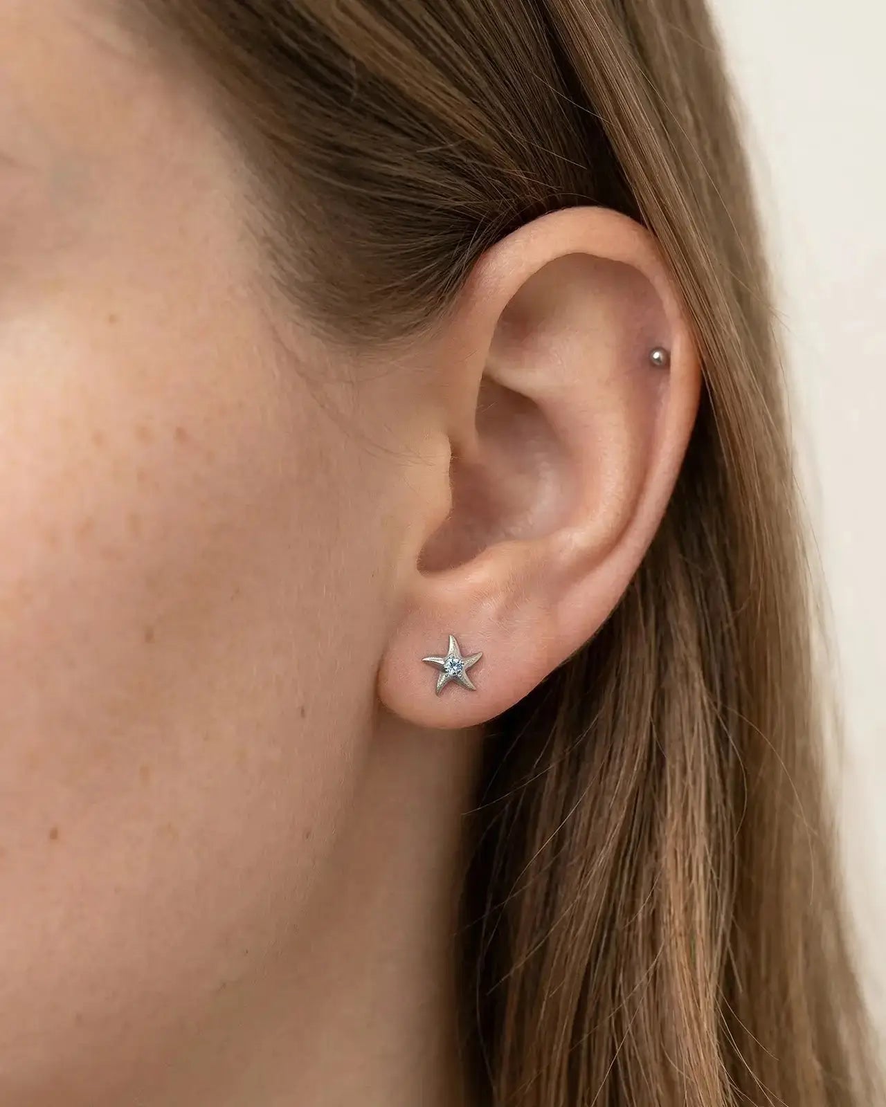 Sea Star Zircon Flatback Stud