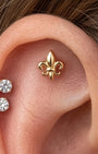 Heraldic Fleur-De-Lis Flatback Stud